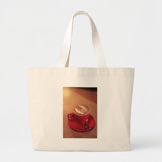 Cappucino Blank Grote Tote Bag (Voorkant)