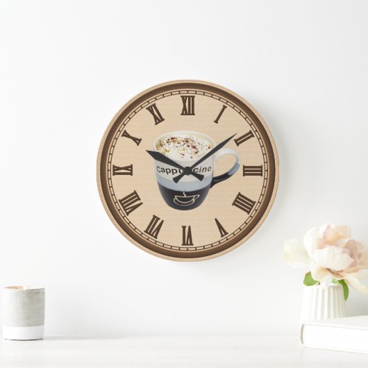 Cappucino Coffee-winkel: muurklok Grote Klok (Huis)