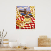 Cappucino en Cannoli Poster (Keuken)