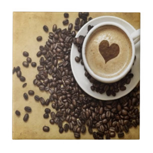 Cappucino Hart Café Tegeltje