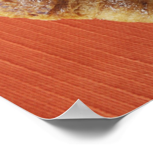 Cappucino met chocolade en een croissant, Italië Poster (Hoek)