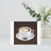 Cappucino met wervelkolom briefkaart (Staand voorkant)