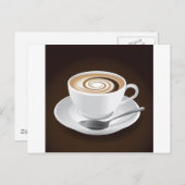 Cappucino met wervelkolom briefkaart (Voorkant / Achterkant)