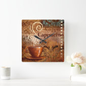 Cappucino Vierkante Klok (Huis)