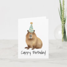 Cappy Birthday Capybara Waterverf