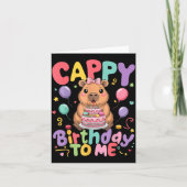 Cappy Birthday To Me Cute Capy Capybara Birthday G Kaart (Voorkant)