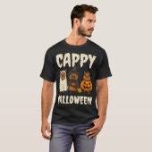 Cappy Halloween Capybara Ghost Witch Pumpkin Spook T-shirt (Voorkant volledig)