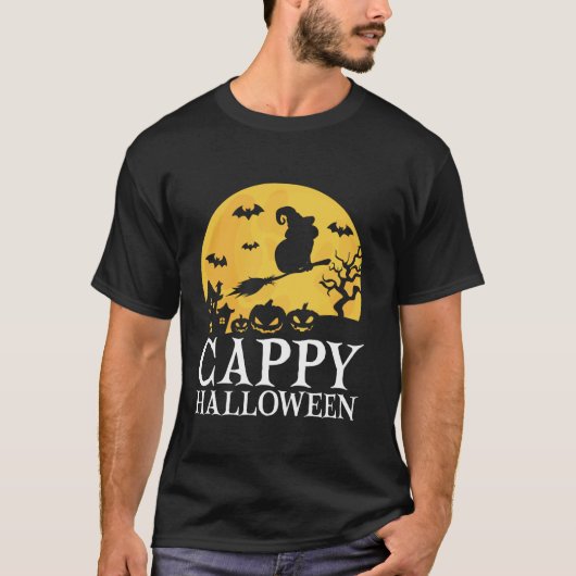 Cappy Halloween Capybara Kostuum Funny Witch T Shi T-shirt (Voorkant)