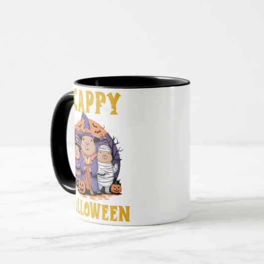 Cappy Halloween Capybara Pumpkin Mok - Schattige G (Voorkant links)