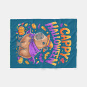 Cappy Halloween Capybara Witch  Fleece Deken (Voorkant (Horizontaal))