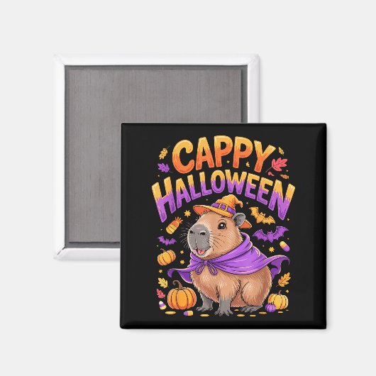 Cappy Halloween Capybara Witch  Magneet (Voorkant / Achterkant)