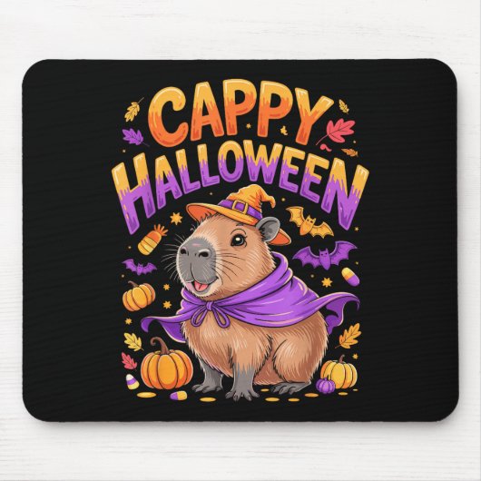 Cappy Halloween Capybara Witch  Muismat (Voorkant)
