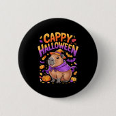 Cappy Halloween Capybara Witch  Ronde Button 5,7 Cm (Voorkant)
