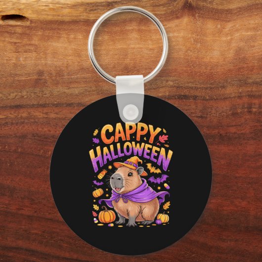 Cappy Halloween Capybara Witch  Sleutelhanger (Voorkant)