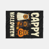 Cappy Halloween Funny Capybara Ghost Witch Pumpkin Fleece Deken (Voorkant (Horizontaal))