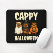 Cappy Halloween Funny Capybara Ghost Witch Pumpkin Muismat (Met muis)