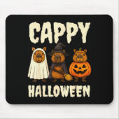 Cappy Halloween Funny Capybara Ghost Witch Pumpkin Muismat (Voorkant)