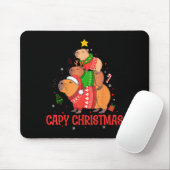 Cappy Holidays Capybara Christmas Cute Capy Xmas T Muismat (Met muis)