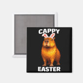 Cappy Pasen grappige capybara konijnenoren dier me Magneet (Voorkant / Achterkant)
