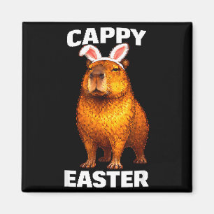 Cappy Pasen grappige capybara konijnenoren dier me Magneet