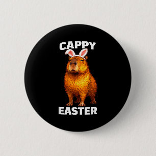 Cappy Pasen grappige capybara konijnenoren dier me Ronde Button 5,7 Cm
