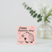 Cappy Valentijnsdag | Capybara Valentijn Informatiekaartje (Staand voorkant)