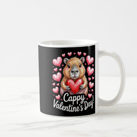 Cappy Valentine’s Day Cute Capybara Heart Design P Koffiemok (Rechts)