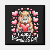 Cappy Valentine’s Day Cute Capybara Heart Design P Magneet (Voorkant)