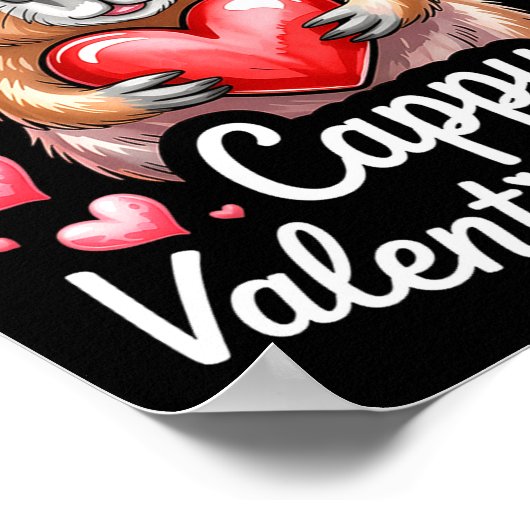 Cappy Valentine’s Day Cute Capybara Heart Design P Poster (Hoek)