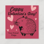 Cappy Valentine's Day | Capybara Valentine  Informatiekaartje (Voorkant)
