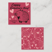 Cappy Valentine's Day | Capybara Valentine  Informatiekaartje (Voorkant / Achterkant)
