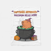 Cappybara Halloween Witch Wizard Cauldron Cozy Fleece Deken (Voorkant)
