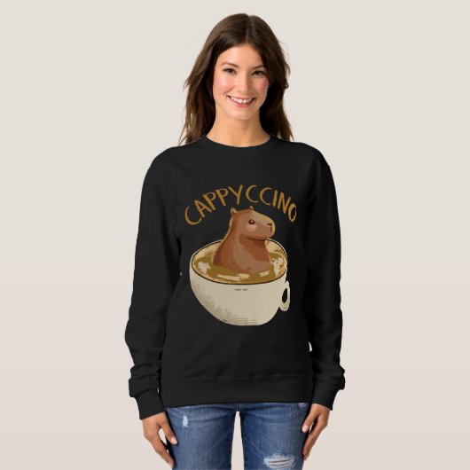 Cappyccino Capybara Coffee Trui (Voorkant volledig)