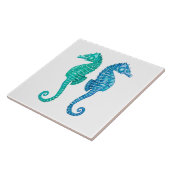 Capr Seahorse Reflecteert keramische tegel Tegeltje (Zijkant)