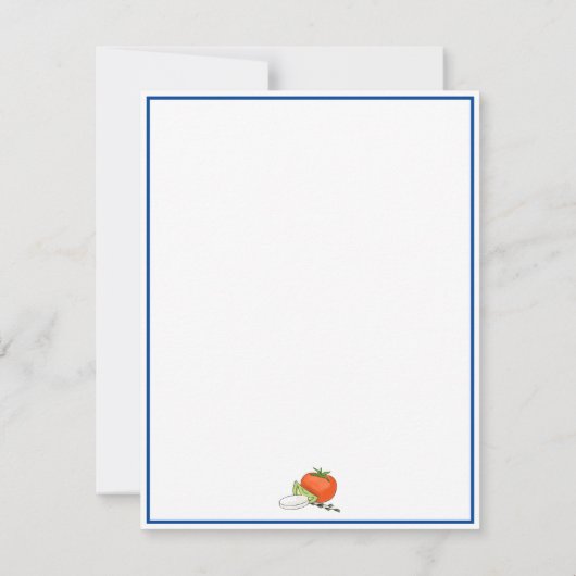 Caprese Italiaans Kooknotitiebriefpapier Notitiekaartje (Achterkant)