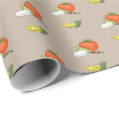 Caprese Italiaanse Appetizer Chef Foodie Bride Gif Cadeaupapier (Rol Hoek)