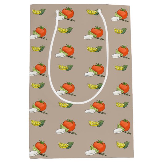 Caprese Italiaanse Appetizer Chef Foodie Bride Gif Medium Cadeauzakje (Voorkant)