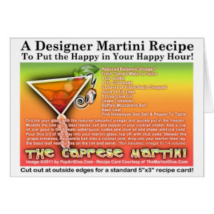 Caprese Martini Recipe Card