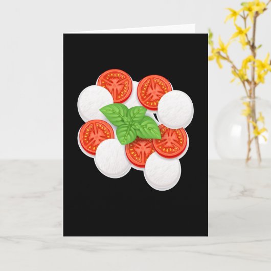 Caprese Morzarella Tomato Vegetable Cook Kaart (Gele Bloem)