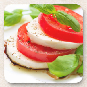 Caprese Salad. Segmenten voor tomaten en Mozzarell Bier Onderzetter