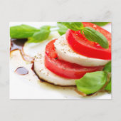 Caprese Salad. Segmenten voor tomaten en Mozzarell Briefkaart (Voorkant)