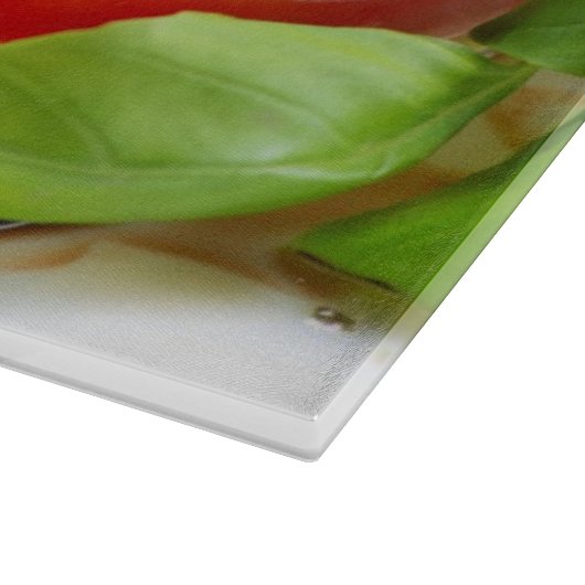 Caprese Salad. Segmenten voor tomaten en Mozzarell Snijplank (Hoek)