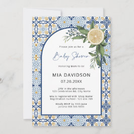 Capri Baby Shower Citrus Italiaanse Baby Shower Kaart
