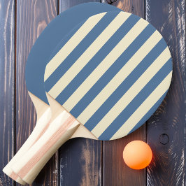 Capri Blau Polo Strepen en Effen Tafeltennisbatje