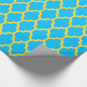 Capri Blauwe Ananas Gele Marokkaanse #4 Cadeaupapier (Hoek)