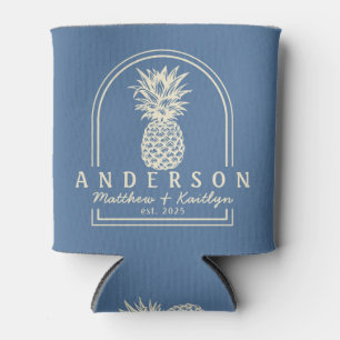 Capri Blue Ananas Trouwboog & Naam Blikjeskoeler