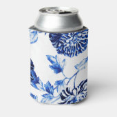 Capri Blue  Botanische Bloemen Toile No.2 Blikjeskoeler (Blikje Achterkant)