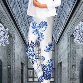 Capri Blue  Botanische Floral Leonbience Leggings