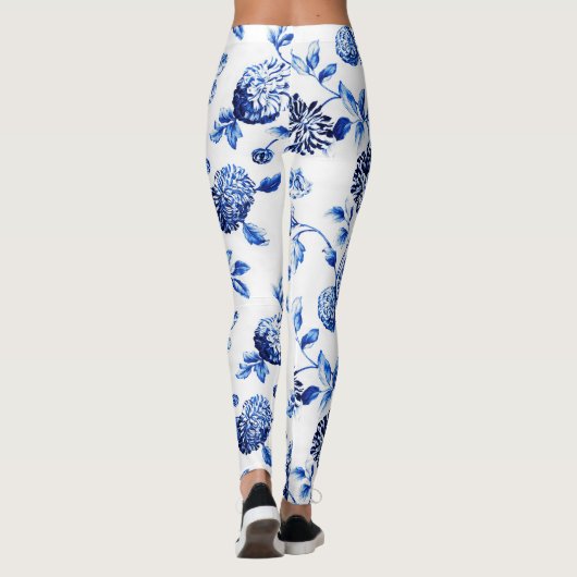 Capri Blue Floral Toile Leggings (Achterkant)