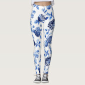 Capri Blue Floral Toile Leggings (Voorkant)